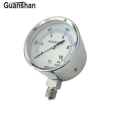 China 3 inch capsule pressure gauge, Kpa low pressure gauge, 75mm pressure gauge PG-CP-06 for sale