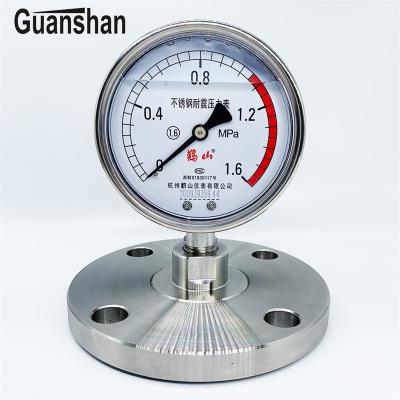 China machine building and plant construction pressure gauge with diaphragm seal model YN100BF-MF for sale