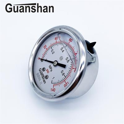 China Liquid Sized Pressure Gauge Oil Filled Manometer, Mod.115A 63mm for sale