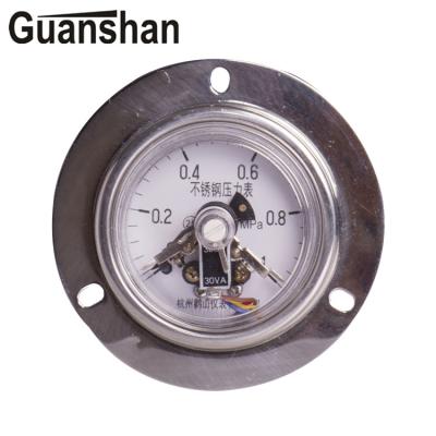 China 60mm PG-EC-06 Stainless Steel Switch Contacts Pressure Gauge for sale