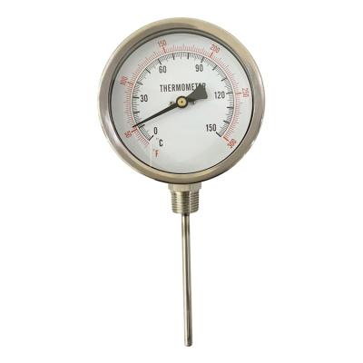 China Industrial Bimetal Thermometer Boiler Tube High Temperature Precision Indicator 100mm; 3