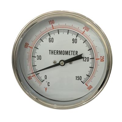 China High Precision Back Connection Industrial Bimetal Thermometer Bimetal Thermometer Price 100mm; 3