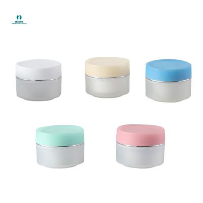 China Cosmetic Round Charming Cosmetics Packaging Containers Acrylic Cream Jar for sale