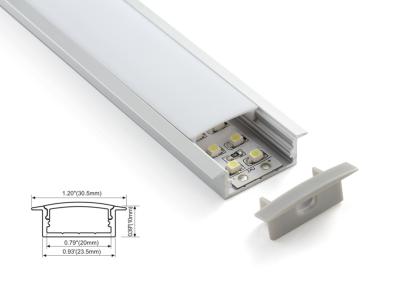 中国 23.5mm Recessed Lights LED Linear lighting Aluminum Profile Diffused Cover 販売のため