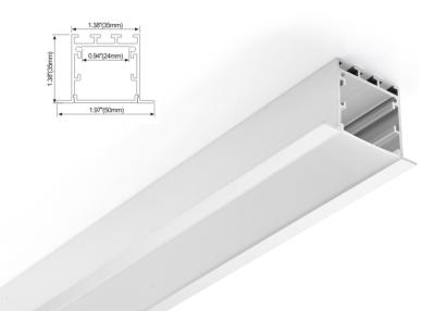 中国 50mm Recessed Lights LED Linear lighting Aluminum Profile Diffused Cover 販売のため