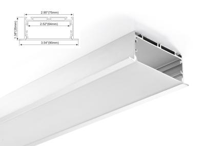 中国 90mm x 35mm Aluminum Profile LED Linear lighting Recessed type with Led Strip inside 販売のため