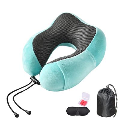 China Wholesale Magnetic Foldable U Shape Neck Pillow For Sleeping On Airplane Car Office Pillow Memory Foam for sale