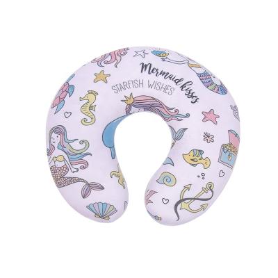 China Magnetic Best Wishes For Mermaid Kiss 3D Printed U Shape Massager Travel Neck Pillow for sale