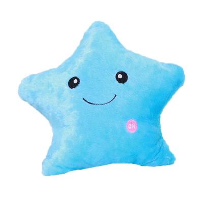 China Mini Colorful Stars Luminous Glowing Magnetic Pillow Toys Led Light Plush Pillow Children Christmas Gift for sale