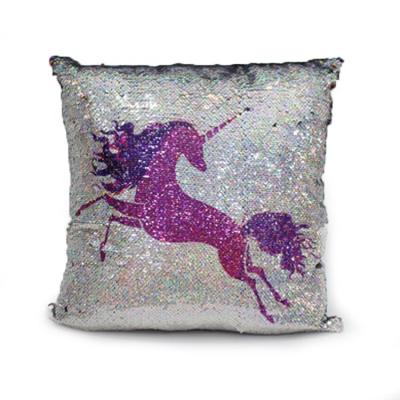 China Factory Wholesale Custom Copy Unicorn Magic Reversible Sequin Pillow Anti-Static for sale