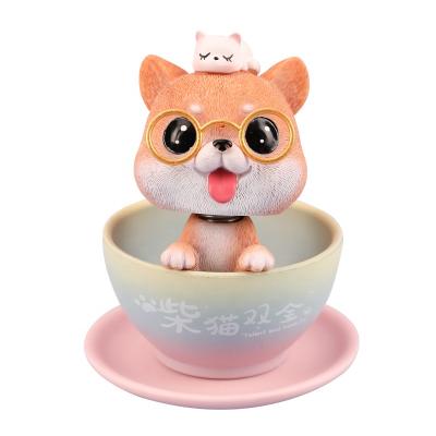 China Cute Europe Doggy Dog Resin Home Decoration Car Decoration for Girl or Child Gift for sale