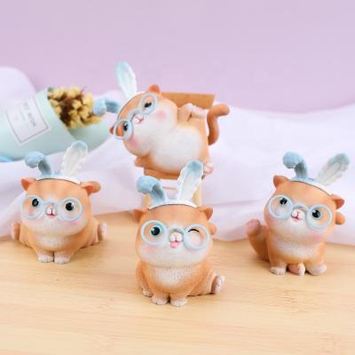 China Europe kitten cat night light resin home decoration car decoration girl or child cute gift for sale