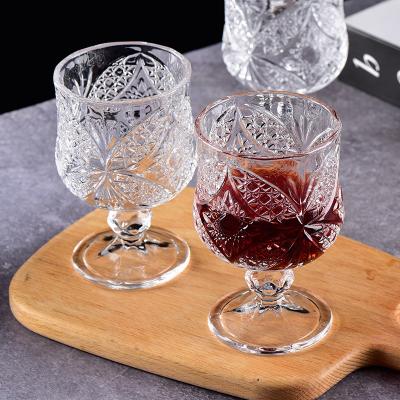 China Wholesale Viable Elegant Diamond Water Goblet Crystal Glass Wine Glass for sale