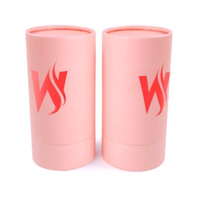 China Recyclable Custom Cosmetic Tube Box Packaging Box Logo Printed Round Cardboard Cylinder Cosmetic Tube Paper Box for sale