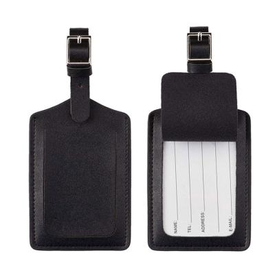 China Recyclable Durable Classic Luxury Blocking Custom Leather Luggage Tag for sale