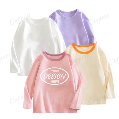 China Fashion Boys Anti-Shrink Girls Clothes Autumn Cotton Long Sleeve T-shirt Baby Kids Casual Clothing Tops Kids T-shirt for sale