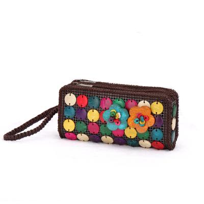 China Wholesale Coconut Shell Clutch Bags from Shell Purses Woven Beach Bags Summer PORTABLE Coconut for sale