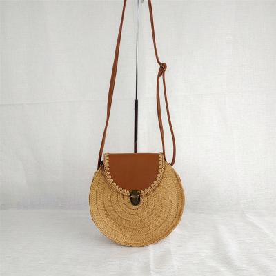 China Fashion Repurposed Straw Woven Bag Female 2021 New Korean Small Beach Cross - Body Bags Women for sale