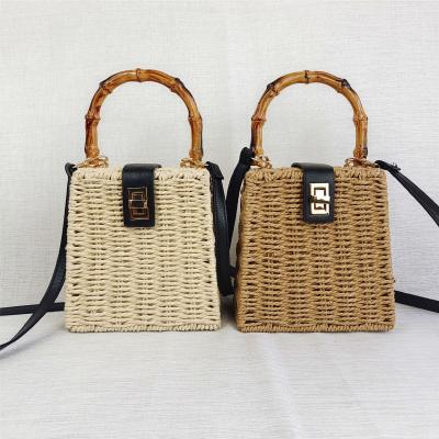 China Fashion Vacation Straw Bag Small Beach Crossbody Woven Over-Shoulder Bag for sale