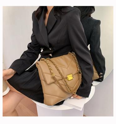 China 100% Solid Color Eco-friendly Wholesale Women Bag Large Single-shoulder PU Shoulder Bags for sale