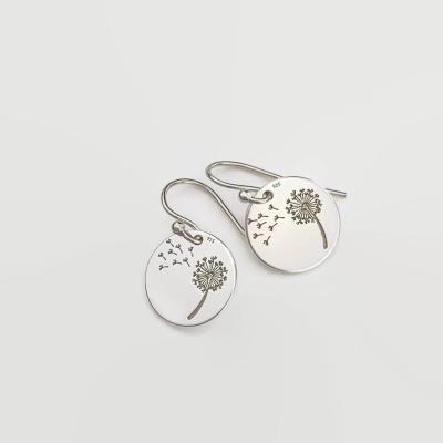 China 2021 cute European and American style earrings jewelry, new dandelion drop earrings simple round earring. for sale