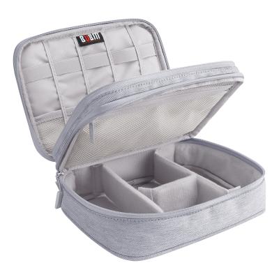 China Mesh Pocket Inside Polyester Electronics Organizer Case Electronic Travel Case Instrument Bag Cable BUBM for sale