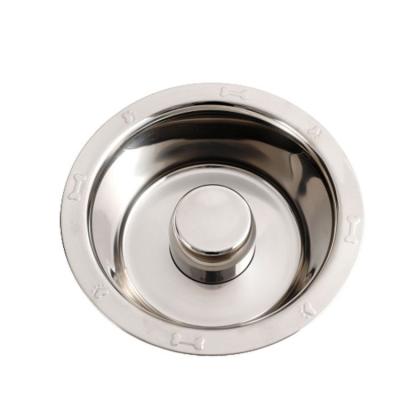 China 2022 Hot Sale Pet Products Slow Feeding Metal Stainless Steel Pet Bowl Rounded for sale