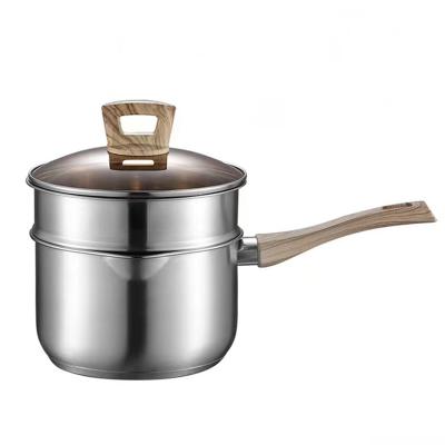 China 2021 Simple Household Kitchen Stainless Steel Milk Pot 5 Layers Bottom Milk Pot for sale