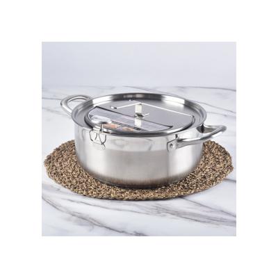 China Hot Selling Cheap Kitchen Cookware Simple Frying Pot 3.4L Stainless Steel Frying Pan for sale