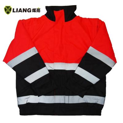 China Workplace Safety Force Jacket Reflective Jackets Hi Construction Men's Reflective Reflective Detachable Cotton Full Sports Safety Uniform Jackets for sale