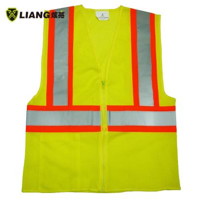 China Lightweight Moisture Wicking Contrast Vest Polyester Mesh High Visibility Cooling Vest Safety Vest for sale