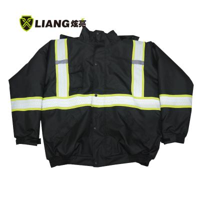 China Waterproof Jacquard Fabric Bomber High Work Wear Reflective Winter Jacket for sale