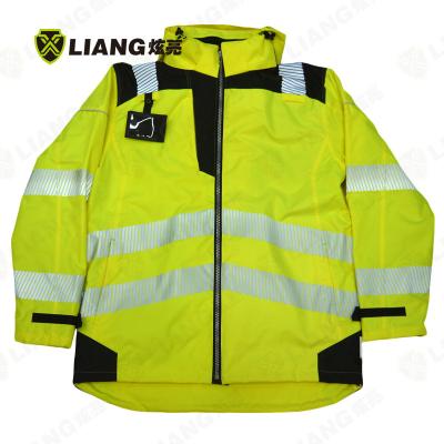 China Hi-Force 300 D Oxford Waterproof Reflective Jacket Design Water Proof Jacket Outdoor Trim Coat for sale