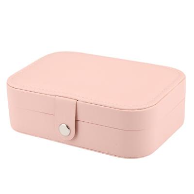 China PU Women Leather Girls Organizer Earring Ear Stud PU Leather Jewelry Box Portable Jewelry Packaging Gift Boxes Travel Jewelry Box for sale