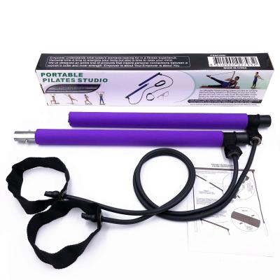 China Portable Adjustable Indoor Yoga Exercise Stick Rope Pilates Resistance Bar GJZ0167 for sale