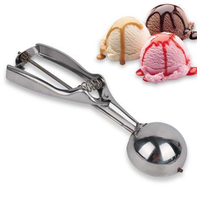 China Eco-Friendly Amazon Success Ice Cream Scoop Cookie Scoop To Bake Stainless Steel 3pcs Ice Cream Scoop Set for sale