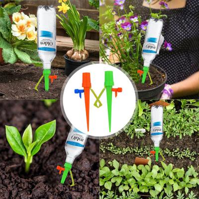 China Plastic Adjustable Automatic Sharp Watering Device With Stand Garden Irrigation Plant Self Watering Spikes for sale