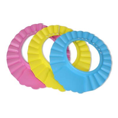 China Viable Wholesale Kids Bath Hat Shampoo Shower Hat Eva Adjustable Baby Shower Hats for sale