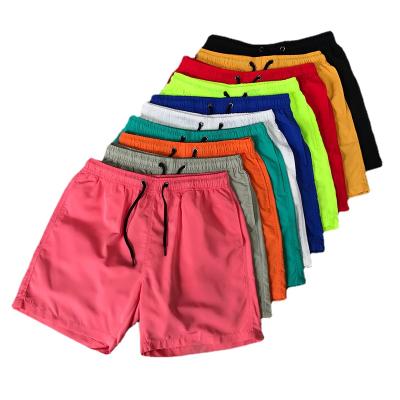 China Cheap factory price mens QUICK DRY plus size summer solid color beach wear trunk wholesale men's swim shorts for sale