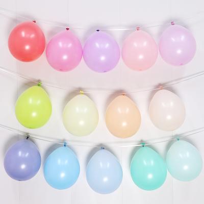 China Decoration 100pcs 10Inch Macaron Color Round Wedding Birthday Party Layout Rubber Balloons for sale