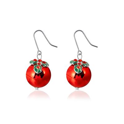 China Alloy Metal Ornaments Creative Simple Christmas Tree Earrings Snowman Bell Earrings Christmas Decorated Earring For Ladies for sale