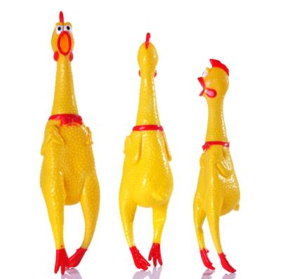 China Viable Squeaky Chicken S/M/L Three Size Squeaky Chicken Dog Chicken Screaming Toy Pet Chew Toy for sale