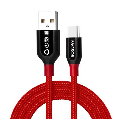 China MP3/MP4 single type c cell phone charger cable nylon braided micro usb data player SOSLPAI design cable for sale