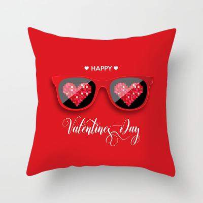 China Wholesale Custom Portable Valentine's Day Home Decorative Pattern Customized Lover Rose Throw Love Printing Valentine Day Pillow Case for sale