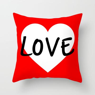 China Anti-bacteria 2022 happy valentines bed case love decorations tile decor home pillowcase cushion cover to wedding soft bed decor for sale