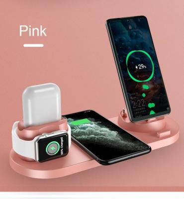 China New Logo Cellphone Fast Watch Wireless Charger Custom Made From Fanshion 3 in 1 and 6 in 1 wireless charging station for phone for sale