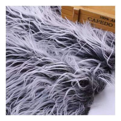 China Wholesale Two Color Long Fur Wool Artificial Wool Cloth Microfiber Cloth Drop Cloth For Winter for sale