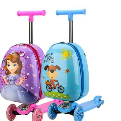 China Cute Cartoon Children's Skateboard Trolley Suitcase Waterproof Anti-theft Printing Universal Wheel Skateboard Suitcases Luggage for sale