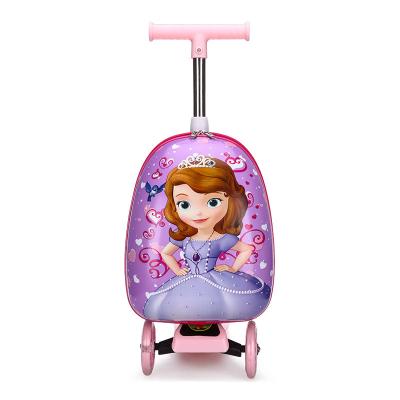 China Cute Cartoon Children's Skateboard Trolley Suitcase Waterproof Anti-theft Printing Universal Wheel Skateboard Suitcases Luggage for sale