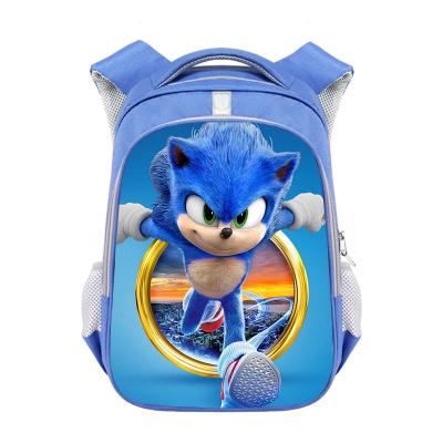 China Sonic School Backpack Waterproof Large Capacity Kids Game Printing School Bag For Students for sale